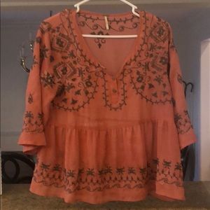 Free people embroidered blouse